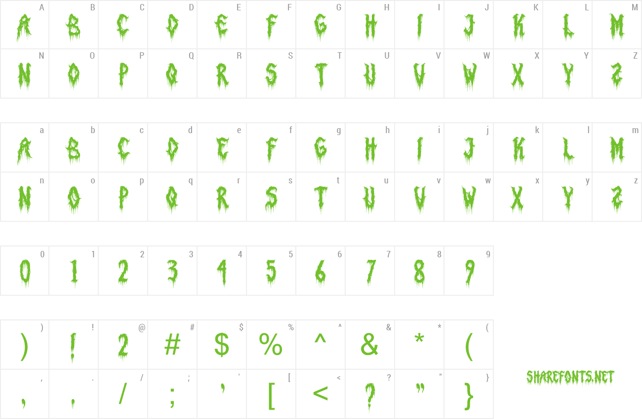 Font Punish Sinner Horror preview